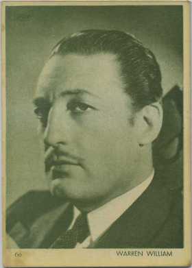 1930’s Warren William Movie Premium Card