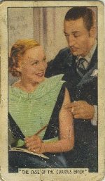 1936-gallaher 1936 Gallaher Film Episodes tobacco card features Claire Dodd with Warren William