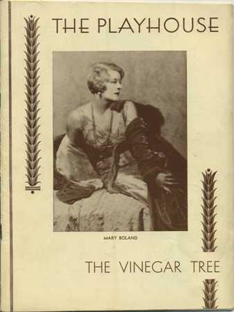 the-vinegar-tree-program Mary Boland on the cover of The Vinegar Tree program